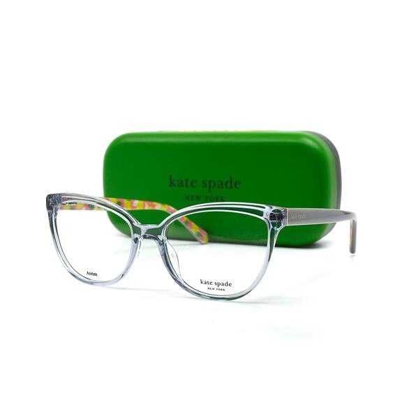 NEW KATE SPADE LUCINDA KB7 TRANSPARENT GREY AUTHENTIC EYEGLASSES FRAME - Picture 1 of 12
